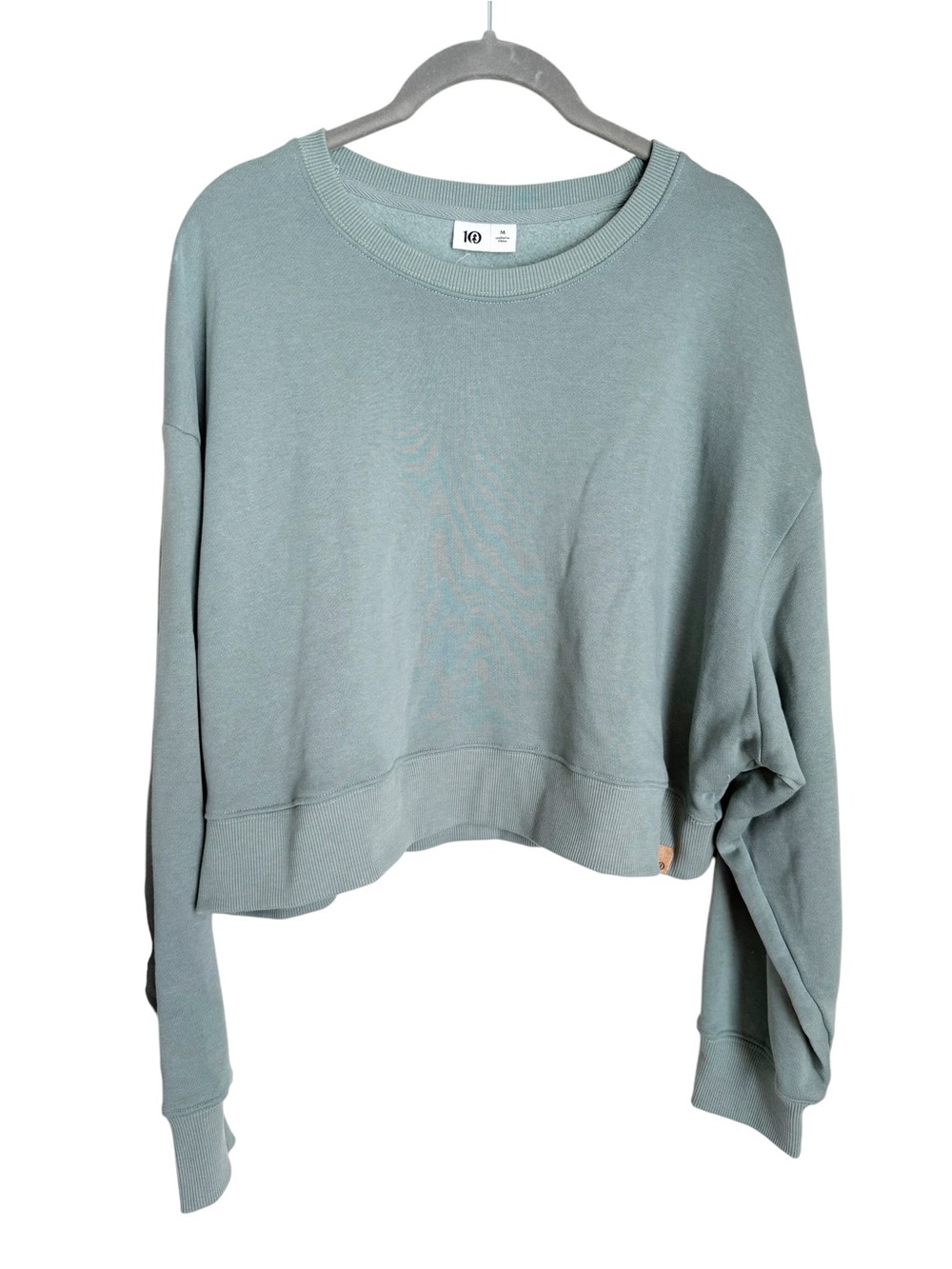 10 trees (tentree) Cropped Crew Sweatshirt | Sage Green Organic Cotton Size M - Picture 2 of 4